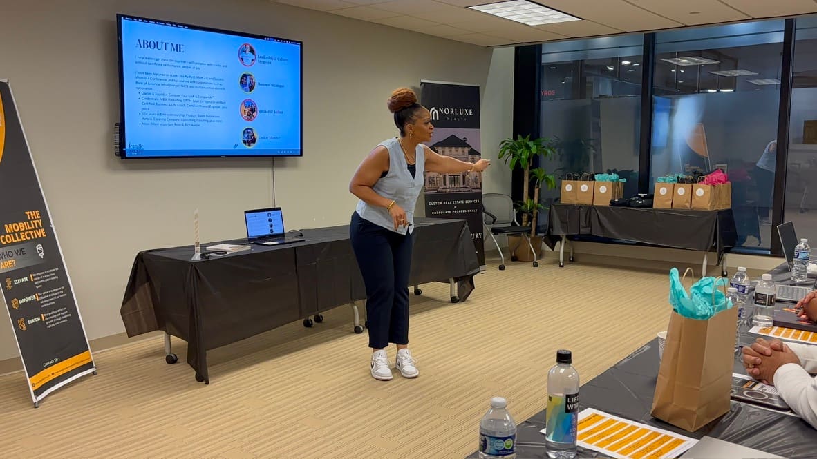 Rocky leading a corporate AI training